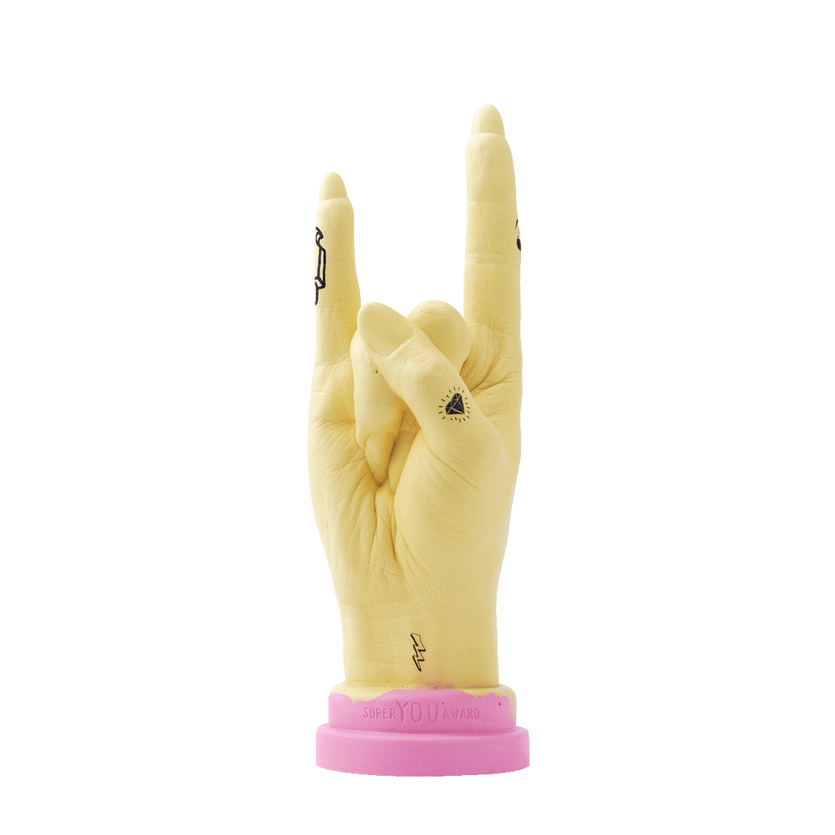 ⚡︎-SUPER-YOU-AWARD-cool-empowering-unique-gift-idea-YOU-ROCK-hand-gesture-collectible-decorative-one_of_a_kind-award-sculpture-MELTING-ICE_CREAM-1-Aivaras-Simonis-photo