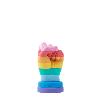 Super-YOU-Award-colourful-LGBT-raised-fist-RAINBOW-sculpture