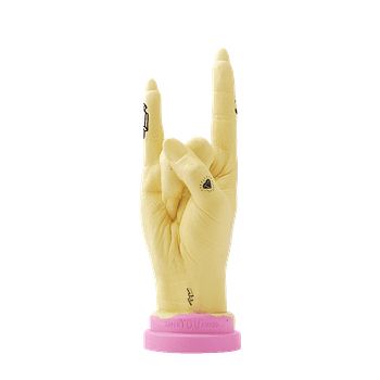 ⚡︎-SUPER-YOU-AWARD-cool-empowering-unique-gift-idea-YOU-ROCK-hand-gesture-collectible-decorative-one_of_a_kind-award-sculpture-MELTING-ICE_CREAM-1-Aivaras-Simonis-photo