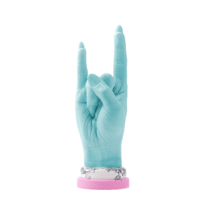 ⚡︎-SUPER-YOU-AWARD-cool-empowering-unique-gift-idea-YOU-ROCK-hand-gesture-collectible-decorative-one_of_a_kind-award-sculpture-SKY-BLUE-FLOWERS-1-Aivaras-Simonis-photo